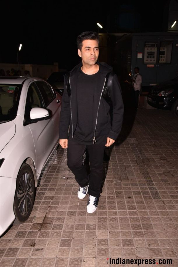 karan johar at alia bhatt's film screening