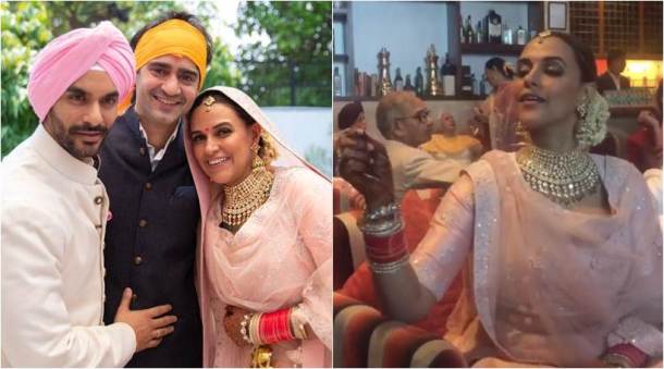 neha dhupia and angad bedi all smiles in photos
