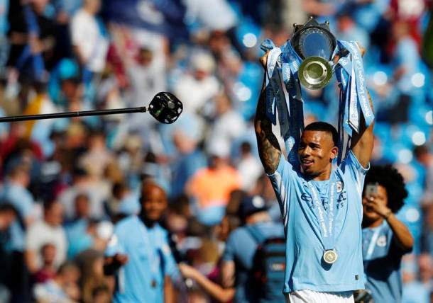 Manchester City lift English Premier League 2018 trophy