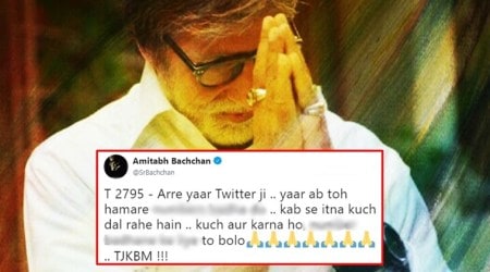 Amitabh Bachchan has a request to Twitter ji
