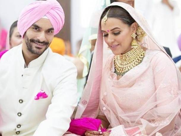 neha dhupia and angad bedi married in delhi