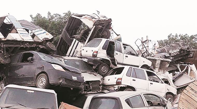 delhi encroachment drive, Delhi siezed vehicles, delhi vehicles encroachment fine, delhi civic bodies, delhi news, indian express news