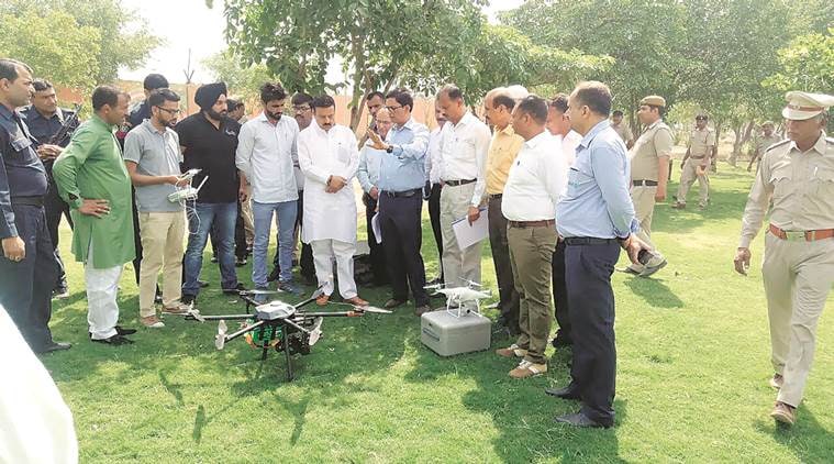 The drones were launched by Haryana PWD minister Rao Narbir Singh at Butterfly Park.