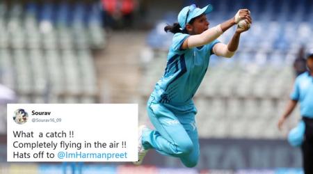 IPL Women’s T20 Challenge: ‘Supergirl’ Harmanpreet Kaur’s flying catch leaves Tweeple mesmerised