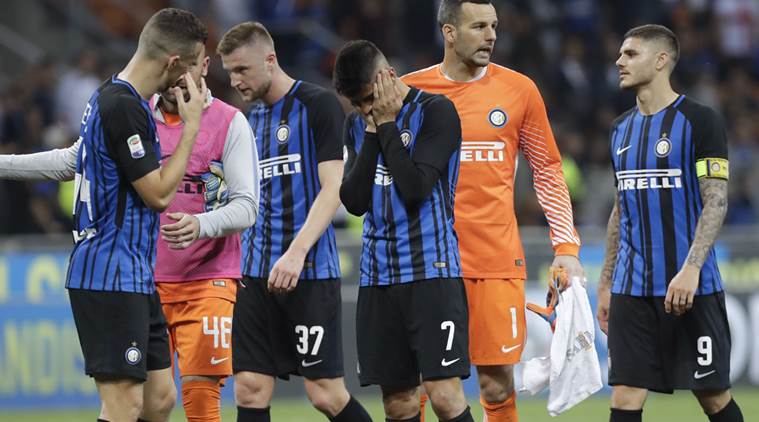 Inter Milan look set to miss out on Champions League after 2-1 loss to Sassuolo