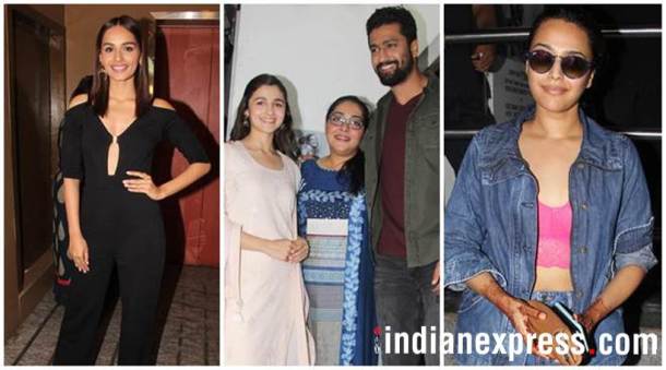 Manushi Chhillar Swara Bhasker Raazi screening