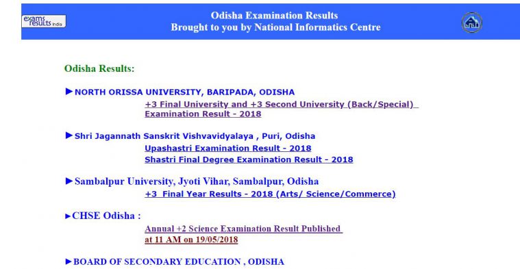 odisha results, odisharesults.nic.in, odisha +3 results, NOU Odisha results