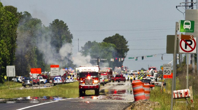 Military plane with nine aboard crashes in Georgia, survivors unlikely, say officials