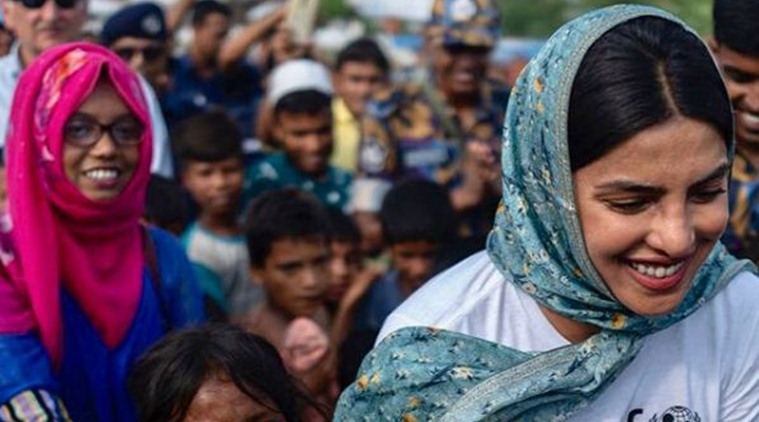 priyanka chopra visits refugee camp