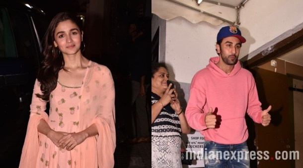 alia bhatt and ranbir kapoor at raazi screening