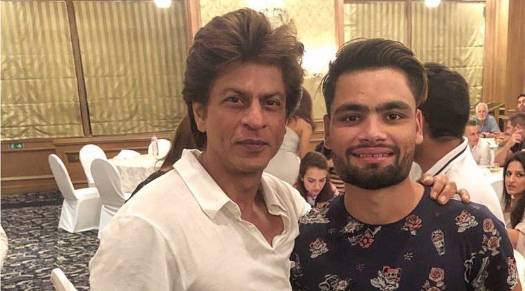 KKR co-owner Shah Rukh Khan with Rinku Singh
