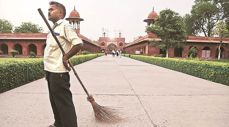 Taj sub-circle: 102 | 70 regular staff (conservationists, accountants, data operators), 12 labourers, 16 cleaners and 4 people to man the RO water units. (Express photo/Abhinav Saha)