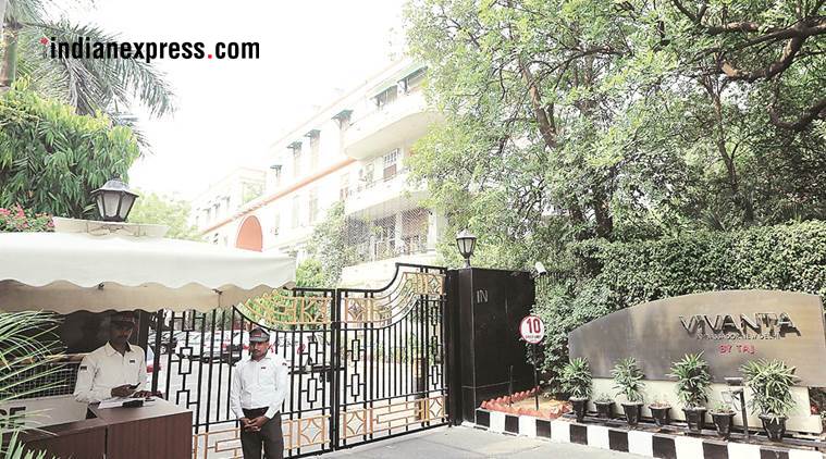 delhi sewage plant, two men die inside seewage plant, taj vivanta, indian express
