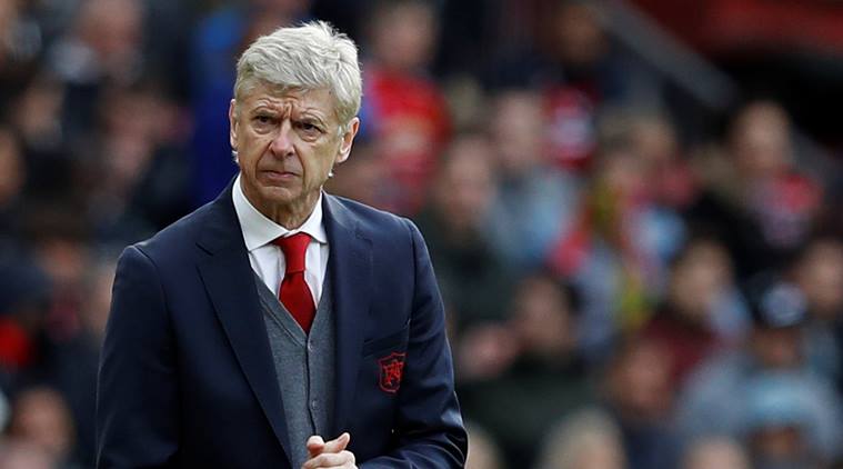 Arsene Wenger during Arsenal's game against Manchester United at Old Trafford