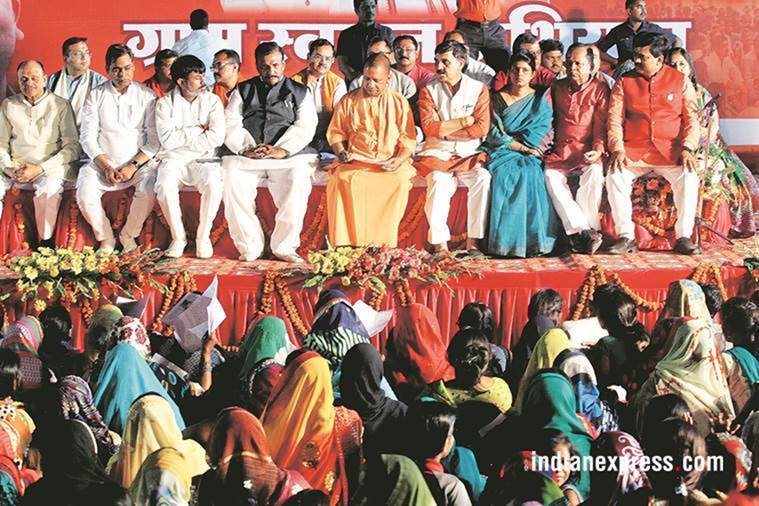 dinner at dalit house, bjp mp, yodi adityanath, uttar pradesh, madhya pradesh, sc st, spending night at dalits house, indian express