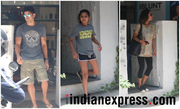 Farhan Akhtar, ex-wife Adhuna Bhabani and daughter