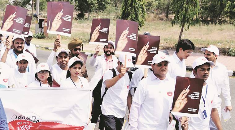 No tobacco Day, World no tobacco day, tobacco use, e-cigarette, tobacco campaign, chandigarh, chandigarh news, indian express