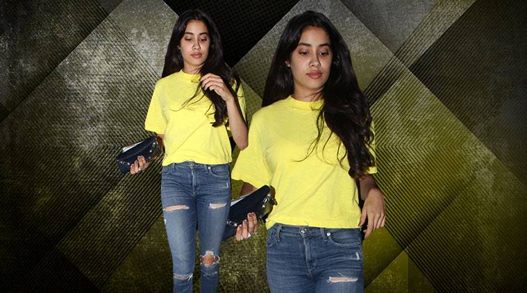 Janhvi Kapoor, Janhvi Kapoor latest photos, Janhvi Kapoor fashion, Janhvi Kapoor casual style, Janhvi Kapoor jeans tee, Janhvi Kapoor movies, indian express, indian express news