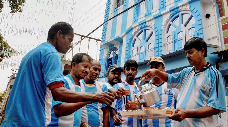 Argentina fans in Kolkata ahead of the World Cup