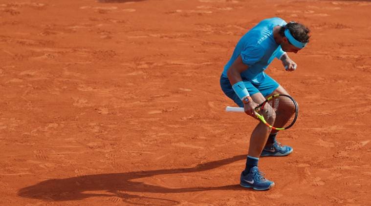Spain’s Rafael Nadal celebrates after winning his semi final match against Argentina’s Juan Martin Del Potro
