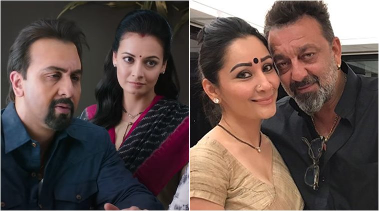 ranbir kapoor dia mirza as sanjay dutt maanayata in sanju