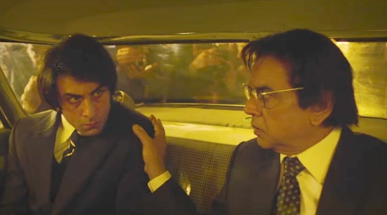 Paresh Rawal and Ranbir Kapoor in Sanju