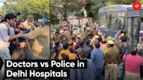 Doctors vs Police in Delhi Hospitals Doctors vs Police in Delhi Hospitals