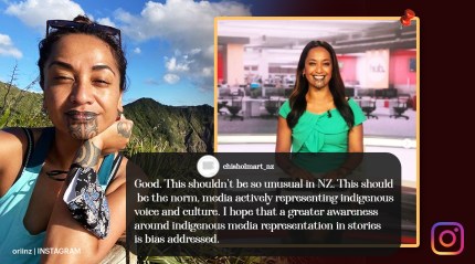 Journalist makes history as first person with Māori face tattoo to present primetime news