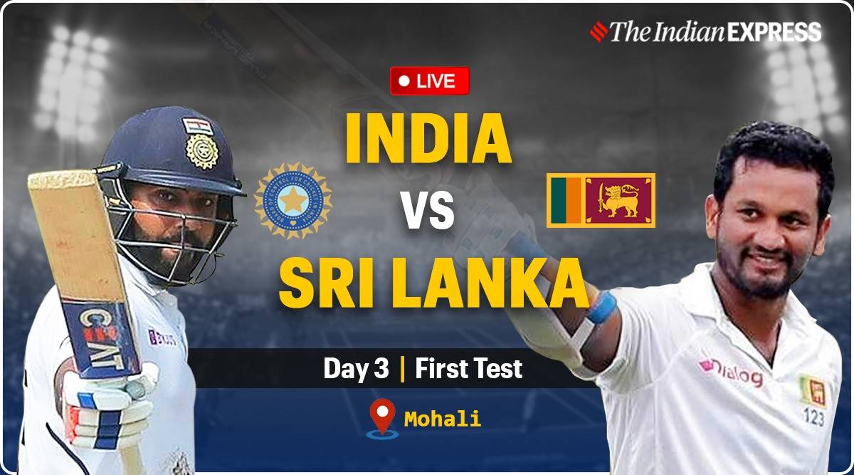 Ind Vs Sl St Test Day Live Score Updates Ashwin Jadeja Look To