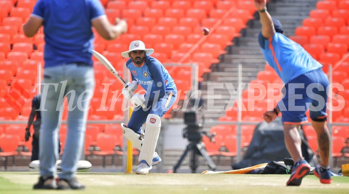 In Pics Team India Practice Narendra Modi Stadium Decks Up Ahead Of