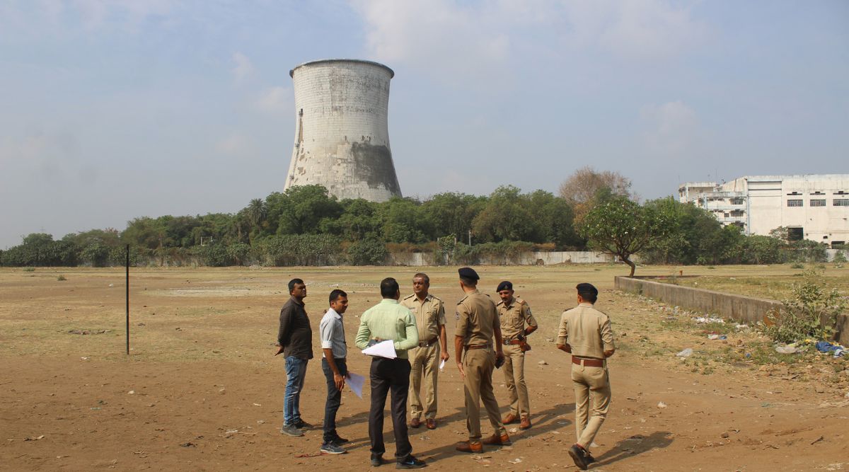 Gujarat 85 Metre Cooling Tower Brought Down In 8 Seconds Ahmedabad