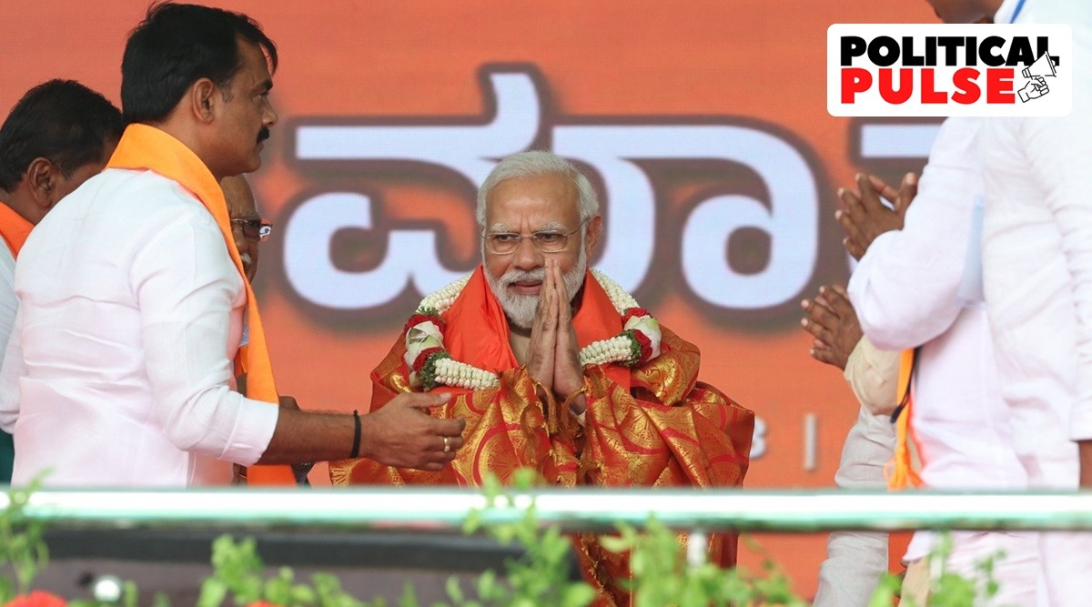 Starting His Karnataka Campaign Pm Modi Focuses On Kharge Jibe Cong