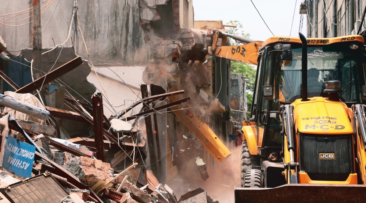 In Anti Encroachment Drive At Pragati Maidan 50 Shanties Razed Delhi