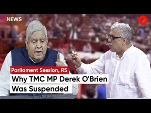 TMC MP Derek O'Brien Suspended from Rajya Sabha for 'Unruly Behavior' | Parliament Session