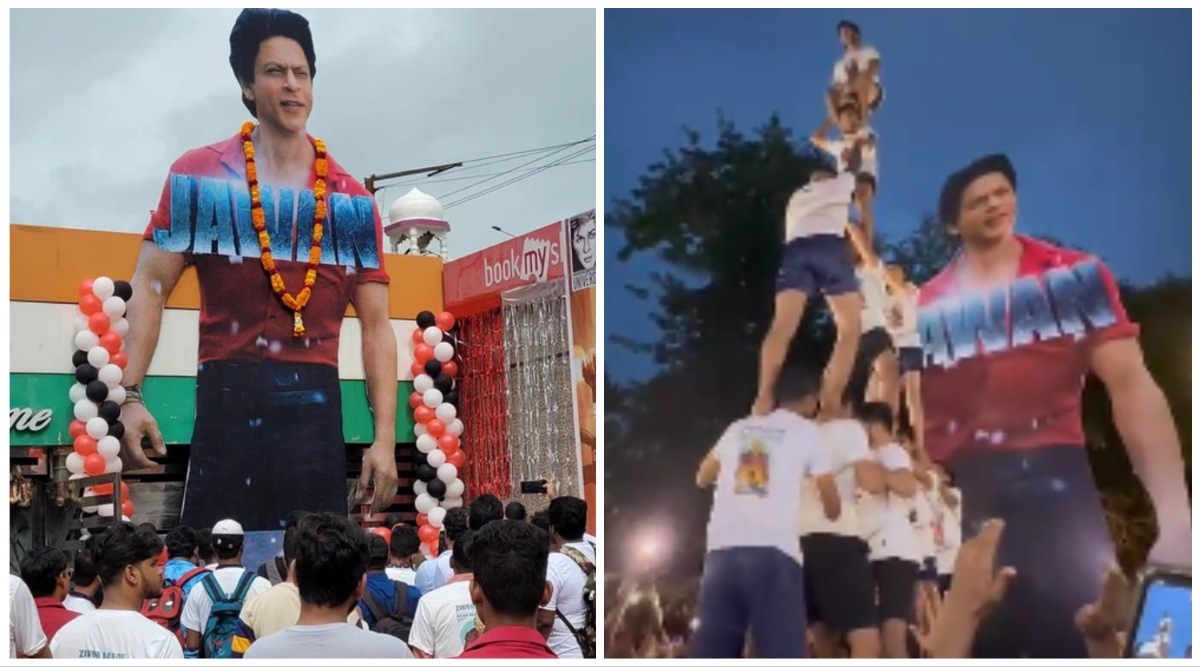 As Jawan Releases Shah Rukh Khan Fans Do Dahi Handi Ritual Outside