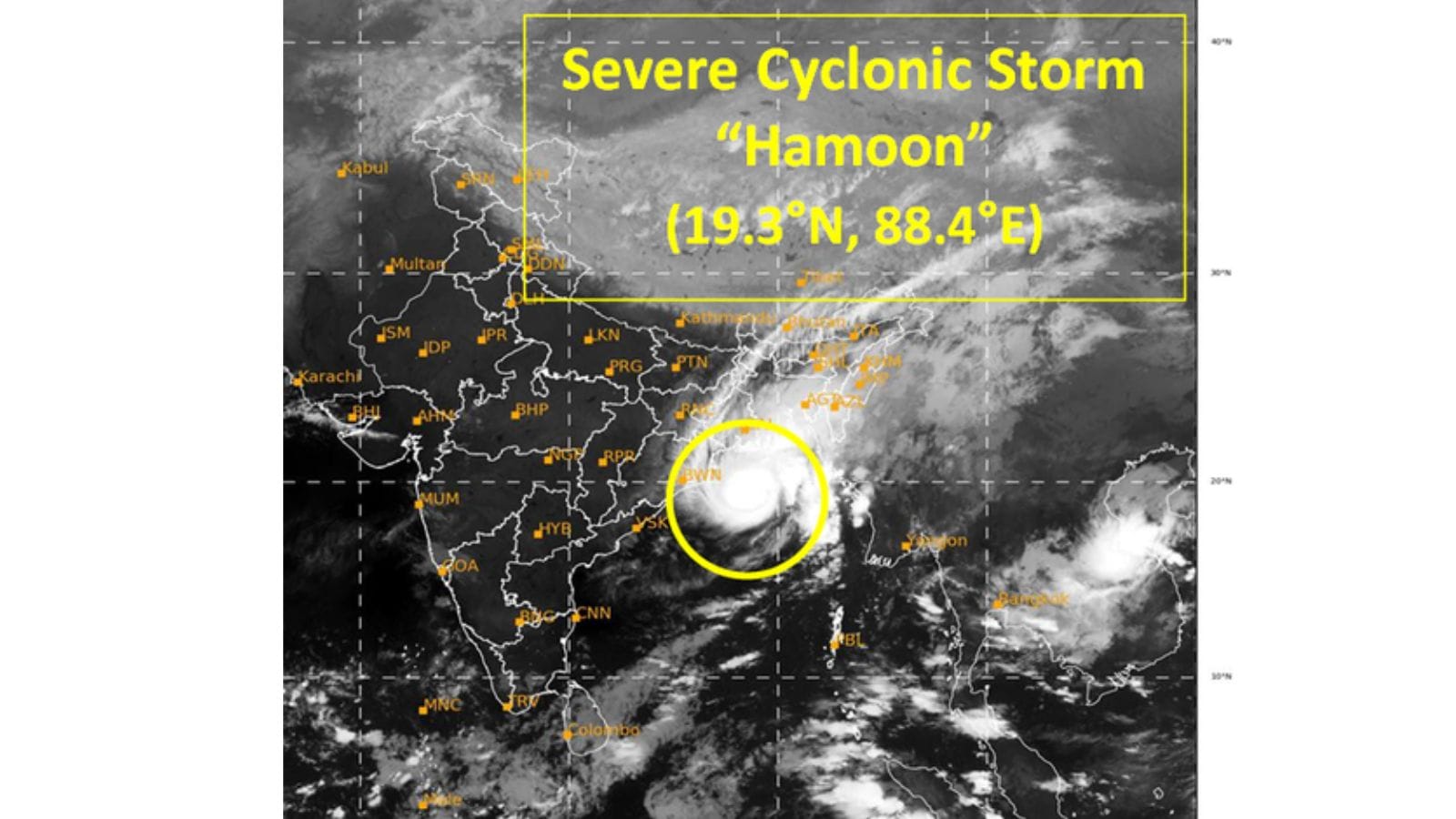 Cyclone Hamoon Over Bay Of Bengal Intensifies Into Severe Cyclonic