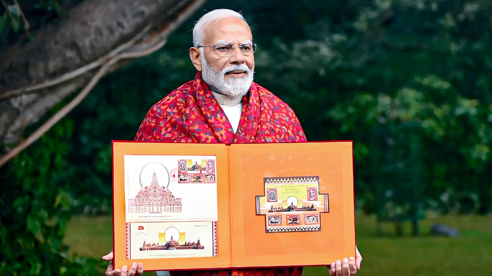 PM Narendra Modi Releases Commemorative Postage Stamps On Ram Temple