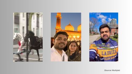 Viral videos today: Two horses running across central London, Pakistani woman running over police and more