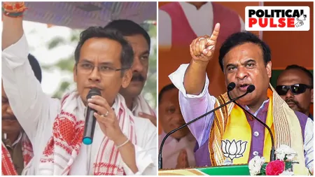 Gaurav Gogoi in a prestige fight in Jorhat, on the other side, Himanta Biswa Sarma leads the fight