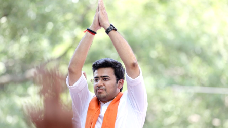 BJP MP Tejasvi Surya heckled, forced to leave campaign event as victims of Guru Raghavendra Bank scam demand answers