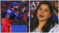 Anushka makes first appearance post son Akaay's birth at RCB match, Virat sends flying kisses. Watch