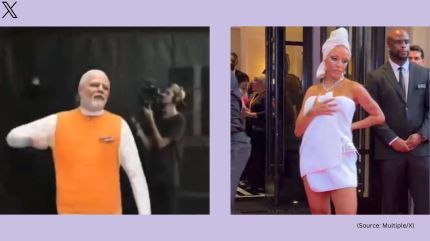 Viral videos today: PM Modi’s reaction to his AI-generated dance video, Doja Cat’s towel dress at Met Gala and more