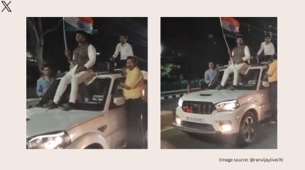 Watch: MP minister celebrates India’s T20 World Cup win sitting on moving SUV’s roof, viral video triggers backlash