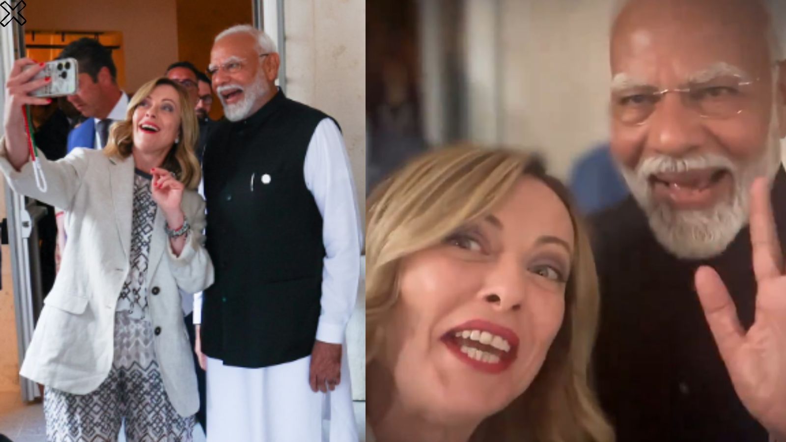 Italian PM Giorgia Meloni Takes Selfie With PM Narenda Modi Breaks The