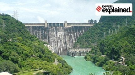 The Bhakra-Nangal project is among the earliest post-Independence river valley development projects, comprising dams on the Satluj – the Bhakra dam in Himachal Pradesh (pictured), and the Nangal dam in Punjab.