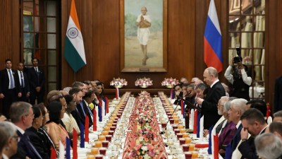 Vladimir Putin, Narendra Modi, India Russia ties, India Russia Defence Relations, India Russia Relation, Putin India Visit, Vladimir Putin India Visit, Putin in India Today, Prime Minister Narendra Modi, Russian President Vladimir Putin, Putin first state visit since Ukraine war, Russia Today India launch, Putin Rashtrapati Bhawan ceremonial reception,, India Russia summit, Vladimir Putin India visit, India-Russia trade, Putin–Modi talks, indian express