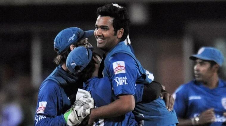 on-this-day-rohit-sharma-became-youngest-bowler-to-take-a-hat-trick-in-ipl