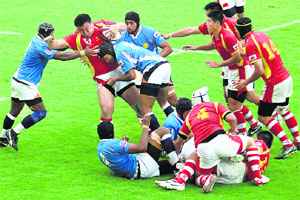 India thrash China 94-0