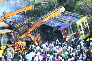 Mishap occurred while trying to save another biker | Mumbai News - The ...