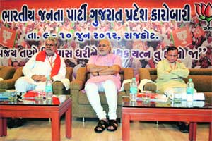 BJP begins key meet in Rajkot,shrugs Keshubhai off,says Joshi wont matter